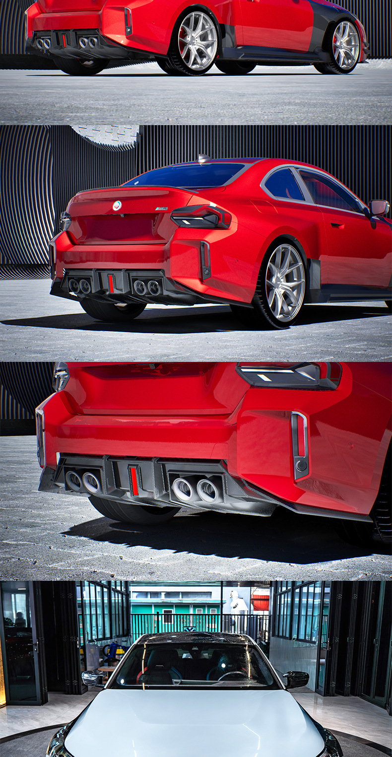 Suitable for BMW M2 G87 CMST second-generation carbon fiber body kit modification, including front lip, side skirts, and rear lip