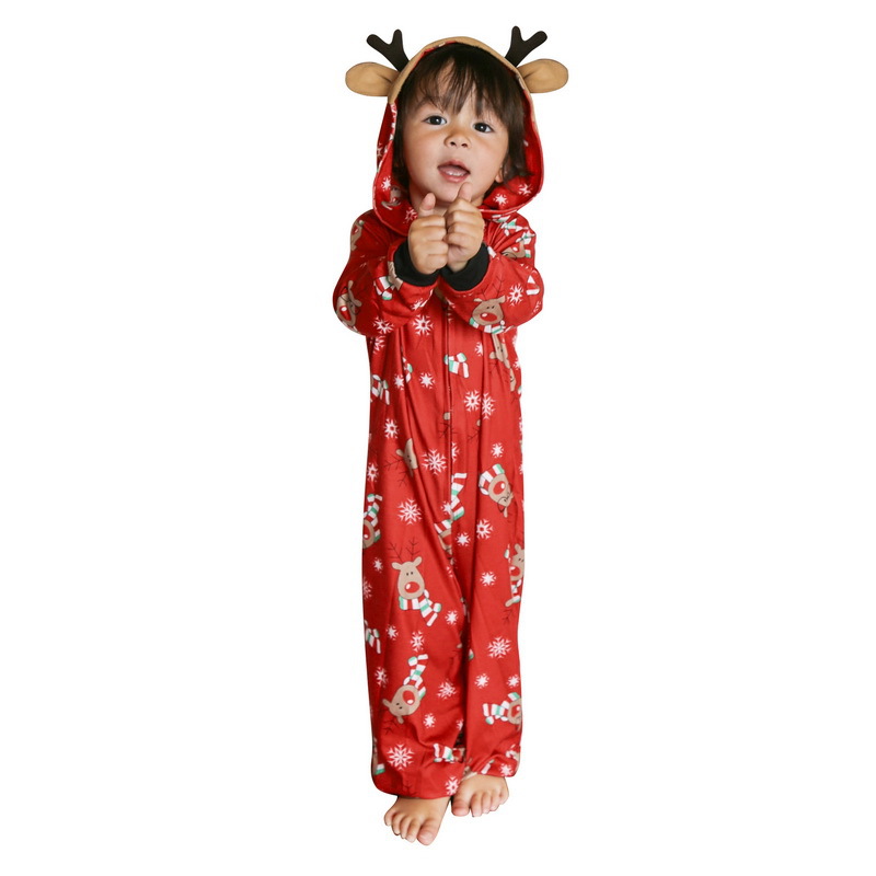 thumbnail image 4 of Mono de pijama navideño para padres e hijos, conjunto bonito de alce con estampado navideño para vacaciones, conjunto para padres e hijos, 4 of 5