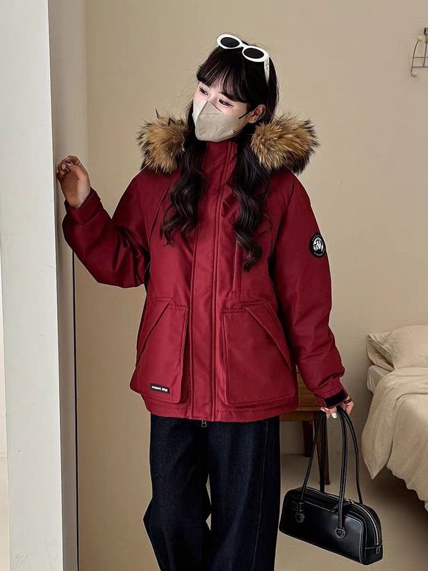MM明摩女装羽绒服女短款冬季2025新款小个子加厚90白鸭绒派克工装|undefined