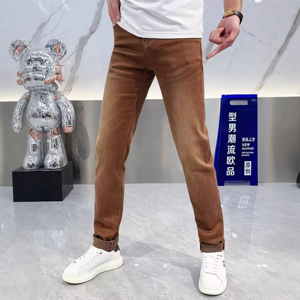 2025年春秋季款男直筒修身ins潮流百搭小脚裤休闲商务百搭长裤子