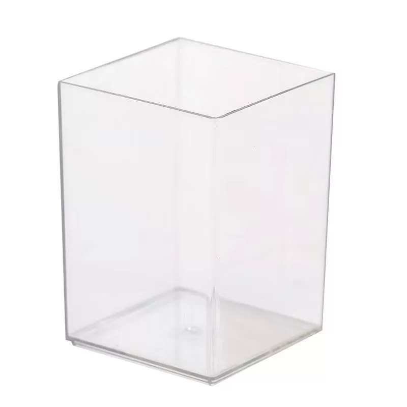 Подставка для ручек квадратная акриловая, 6,7×6,7×10,2 см, настольный органайзер