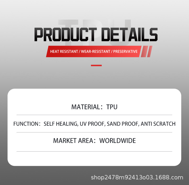 20-24 Tesla Model Y Custom-Made Invisible Car Cover Tpu Film Paint Protection Film for Car Paint