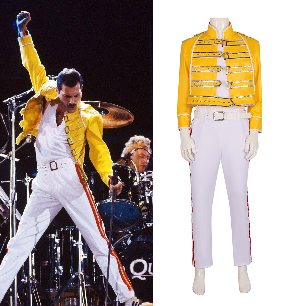 皇后乐队主唱弗莱迪cos服Freddie Mercury舞台表演服万圣节演出服