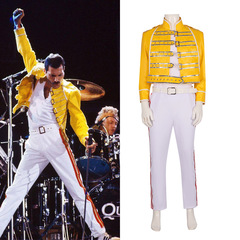 皇后樂隊主唱弗萊迪cos服Freddie Mercury舞台表演服萬聖節演出服