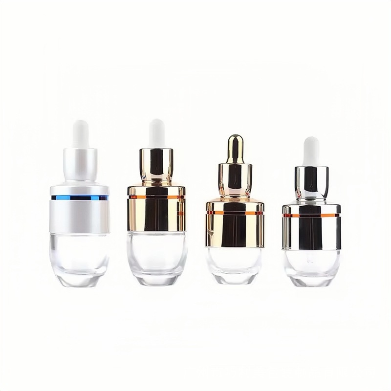 新款30ml电镀滴泵精华液分装瓶厚底乳液玻璃空瓶护肤品|undefined