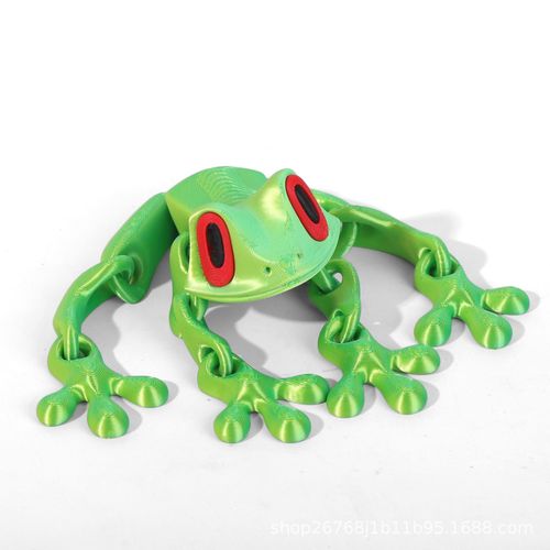 3D Printed Magnetic Frog Joint Articulated Model Craft Desktop Refrigerator Ornament Figure Collectible Toy