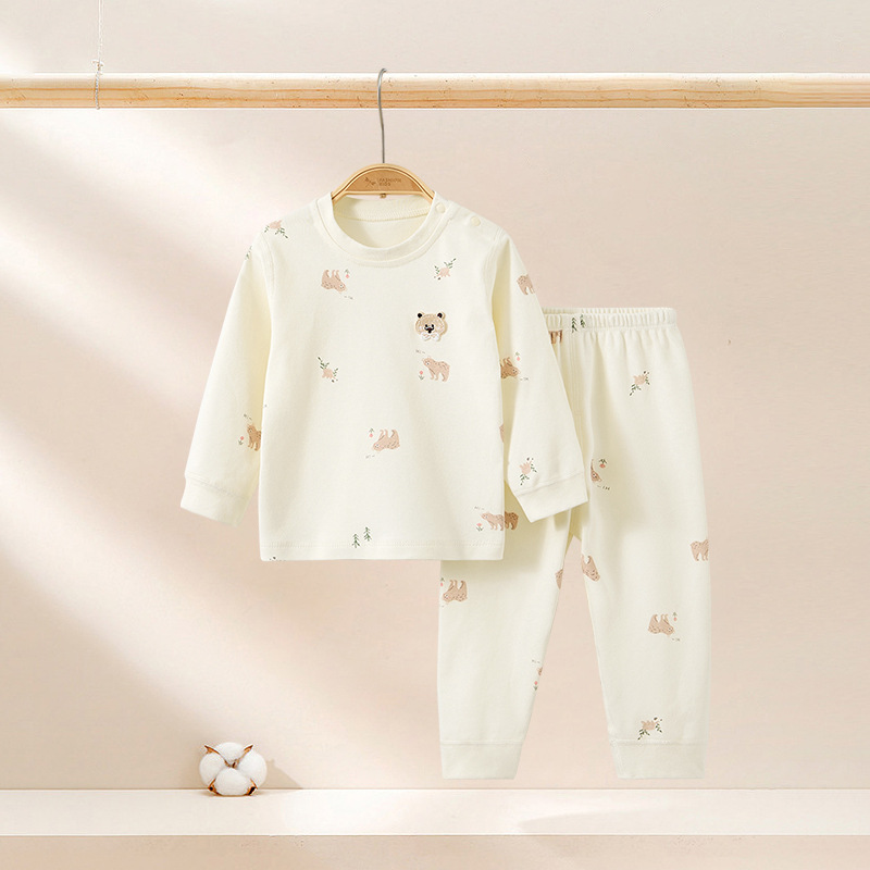 Abrigos de otoño para bebés, pantalones de otoño para niños, algodón caliente para niños y niñas, ropa de base dividida, ropa interior para bebés