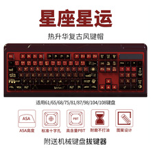 外贸爆款键帽 PBT主题热升华键帽 个性化DIY原创全套插画keycap