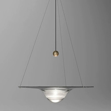 丹麦轻奢设计师餐厅飞碟玻璃吊灯北欧水滴极简艺术装饰展厅灯具