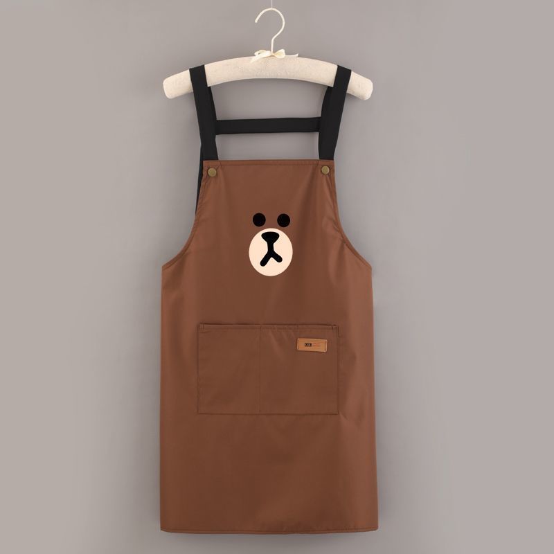 エプロン防水防油男女キッチン料理ウエスト漫画シンプルなストラップ大ポケットレストラン作業服延長|undefined