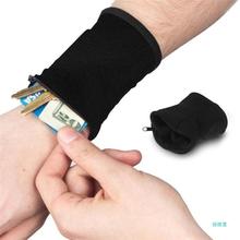 Mini Men Women Wrist Wallet Pouch Band Fitness Sports Zipper