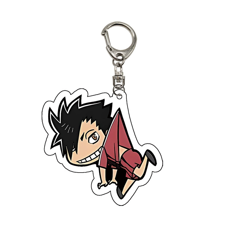 Акриловый брелок (PQ Junior) персонажи Haikyuu!!, 6–6,5 см x 3 мм, кольцо из нержавеющей стали