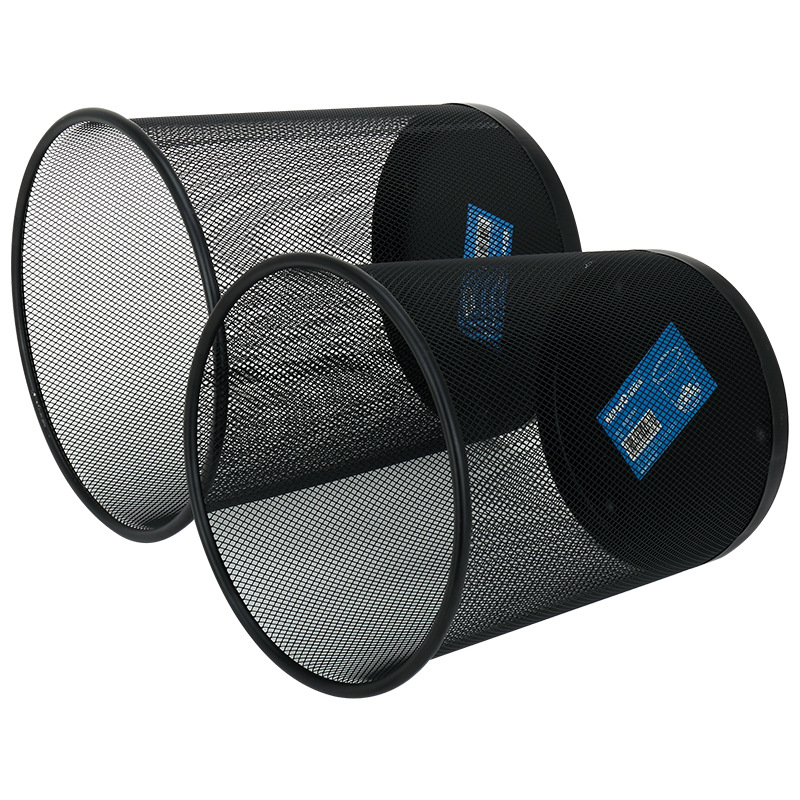 Kdedeu (KW-triO) Oficina canasta de basura de malla de hierro mediano grande papelera doméstica