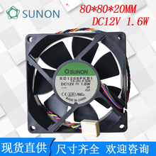 DC12V 1.6W 8020 SUNON׼ KD1208PKB1 8CM  Դ ɢL