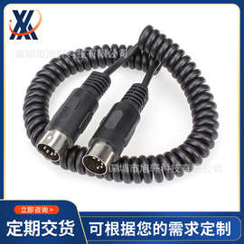 5芯S端子线音频线 DIN 5P弹簧线 大DIN伸缩线 调音台弹弓线连接线