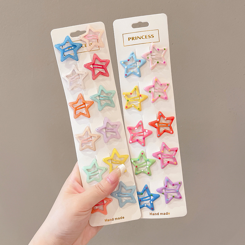 Linda estrella y2g horquilla hembra clip lateral flequillo BB clip horquilla para niños dopamina clip de color tocado