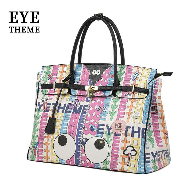 Supercapacidad PU impresión litchi contraste color bolsas de bloqueo portátiles de viaje bolsa de fitness de almacenamiento de moda 2221 #