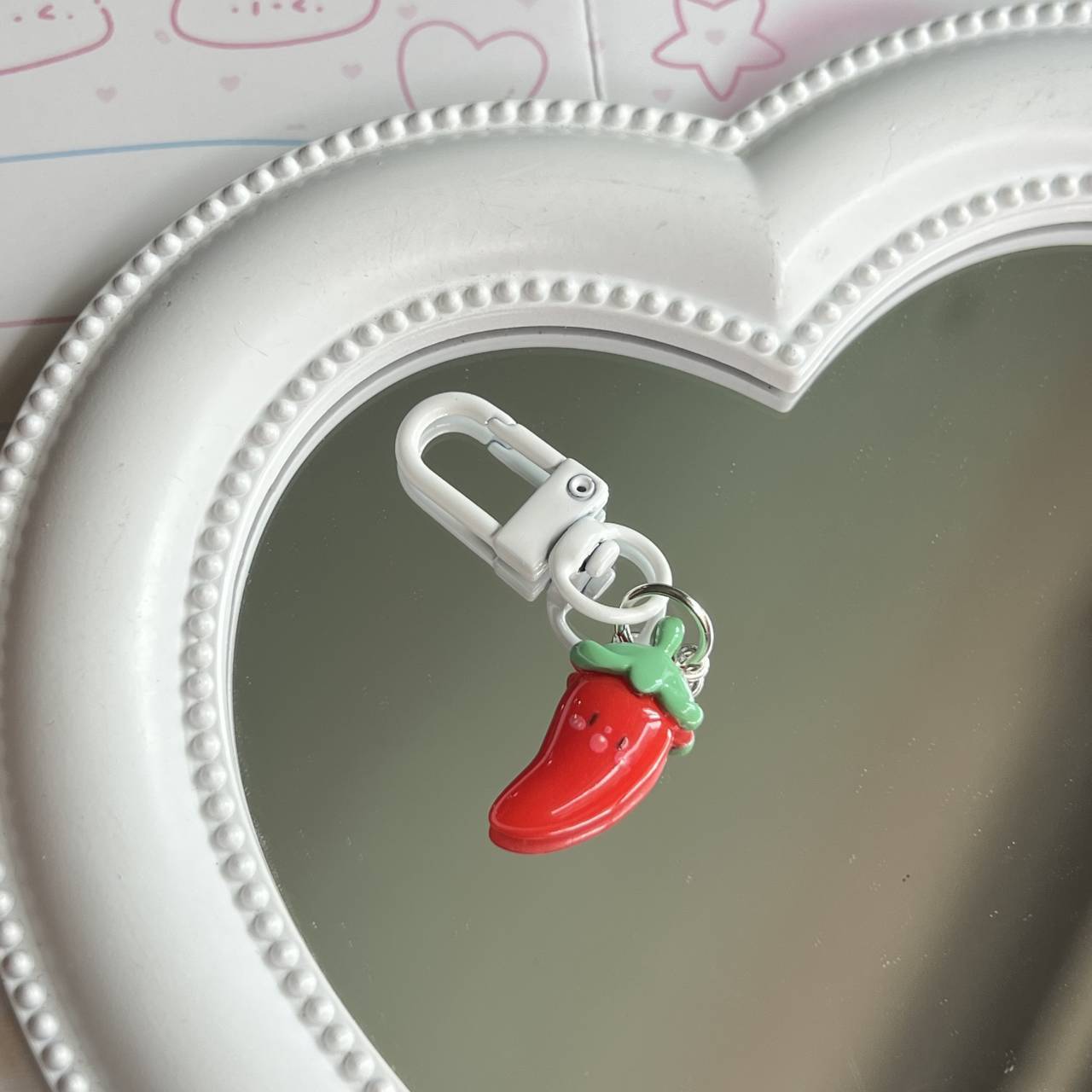 Lindo bebé vegetal llavero ins dulce chica corazón estudiante mochila colgante japonés y coreano todo partido bolsa de joyería