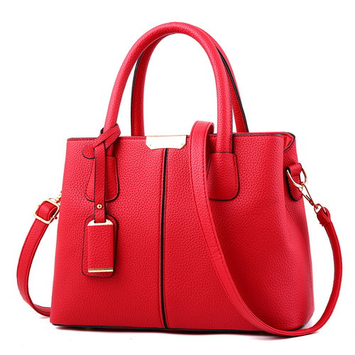 [Cross-border women's bags]  new European and American foreign trade women's bags, litchi pattern fashion handbags, shoulder bags, cross-body bags