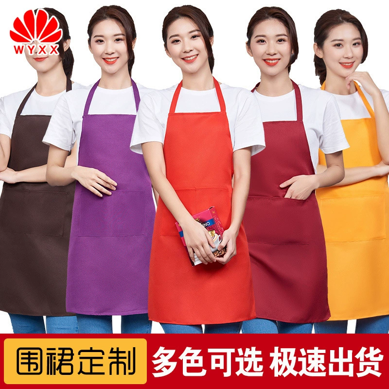 Рекламный фартук производители оптом бесплатно напечатанный логотип вышивки анти-масло анти-загрязнение равномерный твидовый Кухонный Фартук шеи