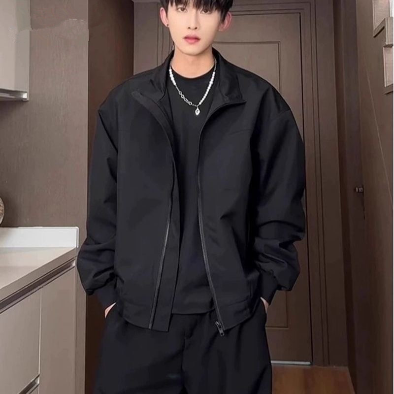 American-Style Three-Proof Coach Jacket for Men, Loose and High-End, Handsome Outdoor Workwear Pilot Jacket, Short Baseball Uniform