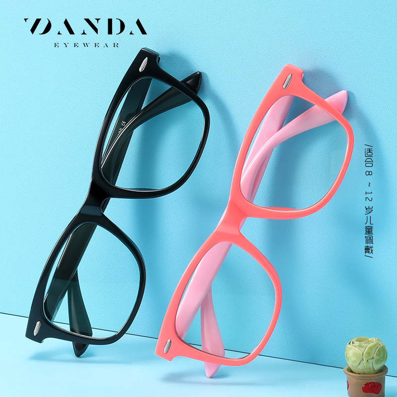 2023 gafas de luz anti-azul para niños transfronterizos ZC823 gafas de color caramelo ultraligeras para niños y niñas gafas lisas de moda