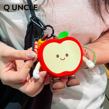 Q版大叔苹果包包挂件女生有趣书包小玩偶装饰公仔零钱耳机收纳包