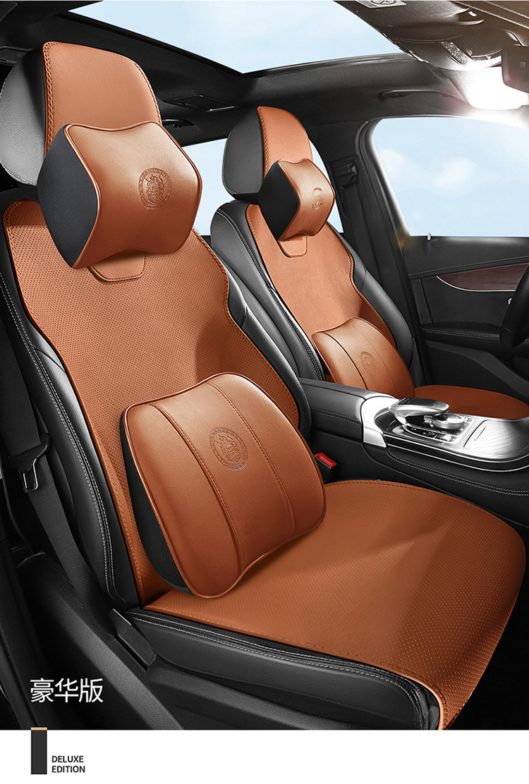 Genuine Leather Car Seat Cushion, Universal for All Seasons, Breathable Small Car Half-Cover Seat Cover, One-Piece Seat Cover, Dropshipping Available