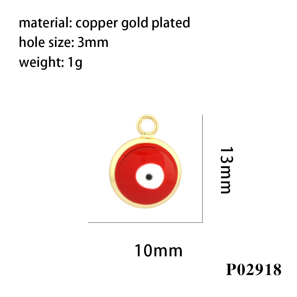 1 Stück Kupfer 18 Karat Vergoldet Emaille Überzug Anhänger display picture 5