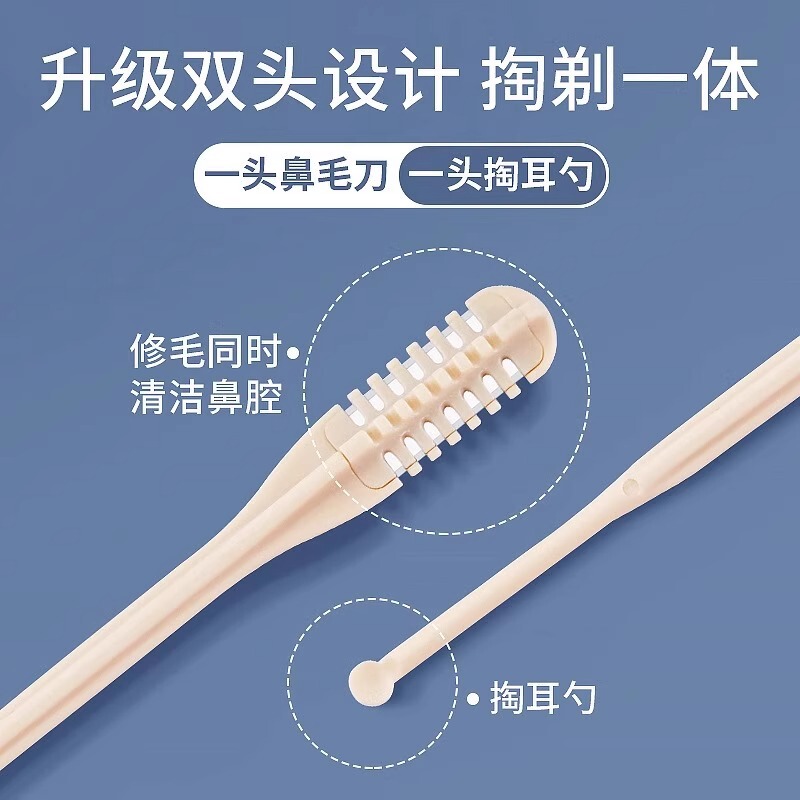 両面鼻毛カッタートリマー、手動回転式男性専用カミソリ、鼻毛を除去する小さなハサミ、鼻毛カミソリ|undefined