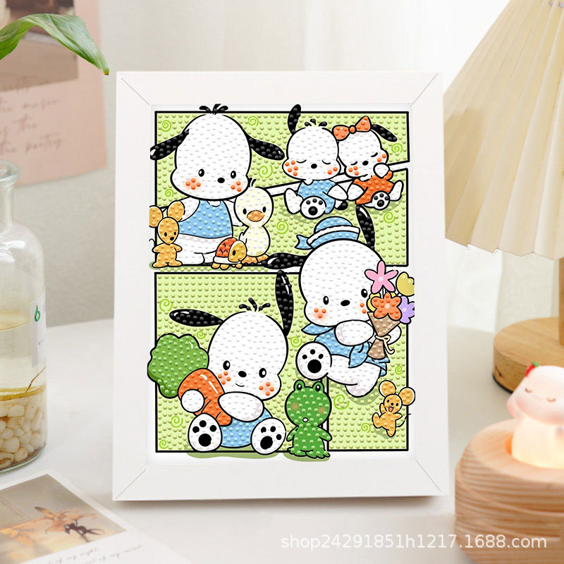 Diamante nuevo lápiz de dibujos animados pequeño nuevo pegatino diy puzzle manual regalo de cumpleaños para niños estudiantes
