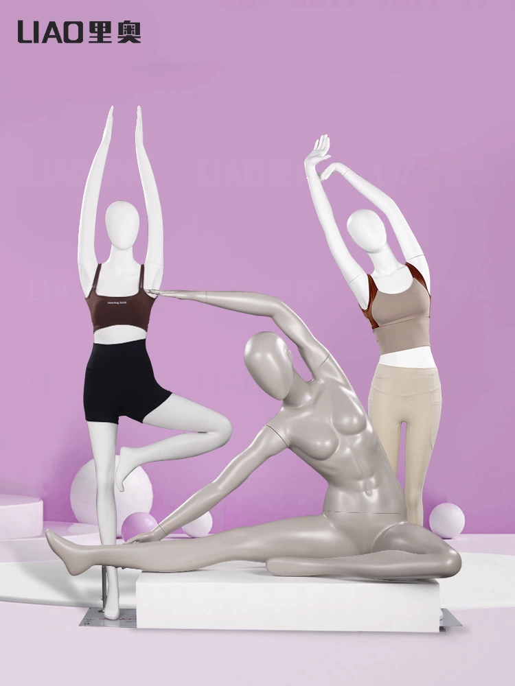 Высокое качество FRP спортивная йога модель реквизит манекен женский магазин одежды витрина витрины все тело