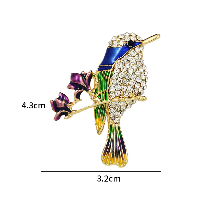 25g Weight Rhinestones Inlay Material Cute Pin Cock Alloy Inlay Rhinestones Women'S Brooches
