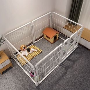Dog Cage Dog Fence Household Indoor Medium and Large Dog Cage Pet Fence Free Combination with Isolation Door