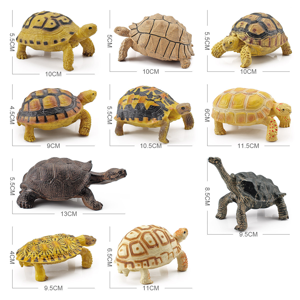 Transfronteriza Nueva simulación anfibio reptil modelo tierra tortuga elefante tortuga estrella tortuga estática decoración cognitiva decoración juguete