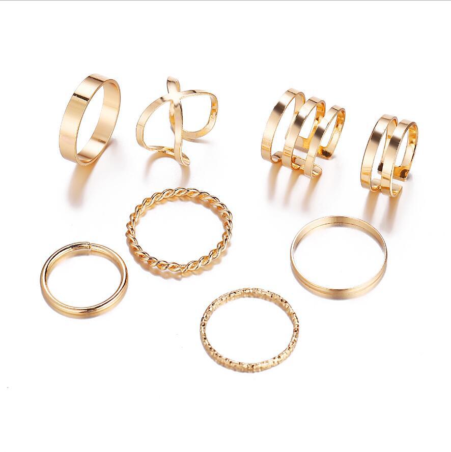 New Simple Twist Ring Set display picture 14