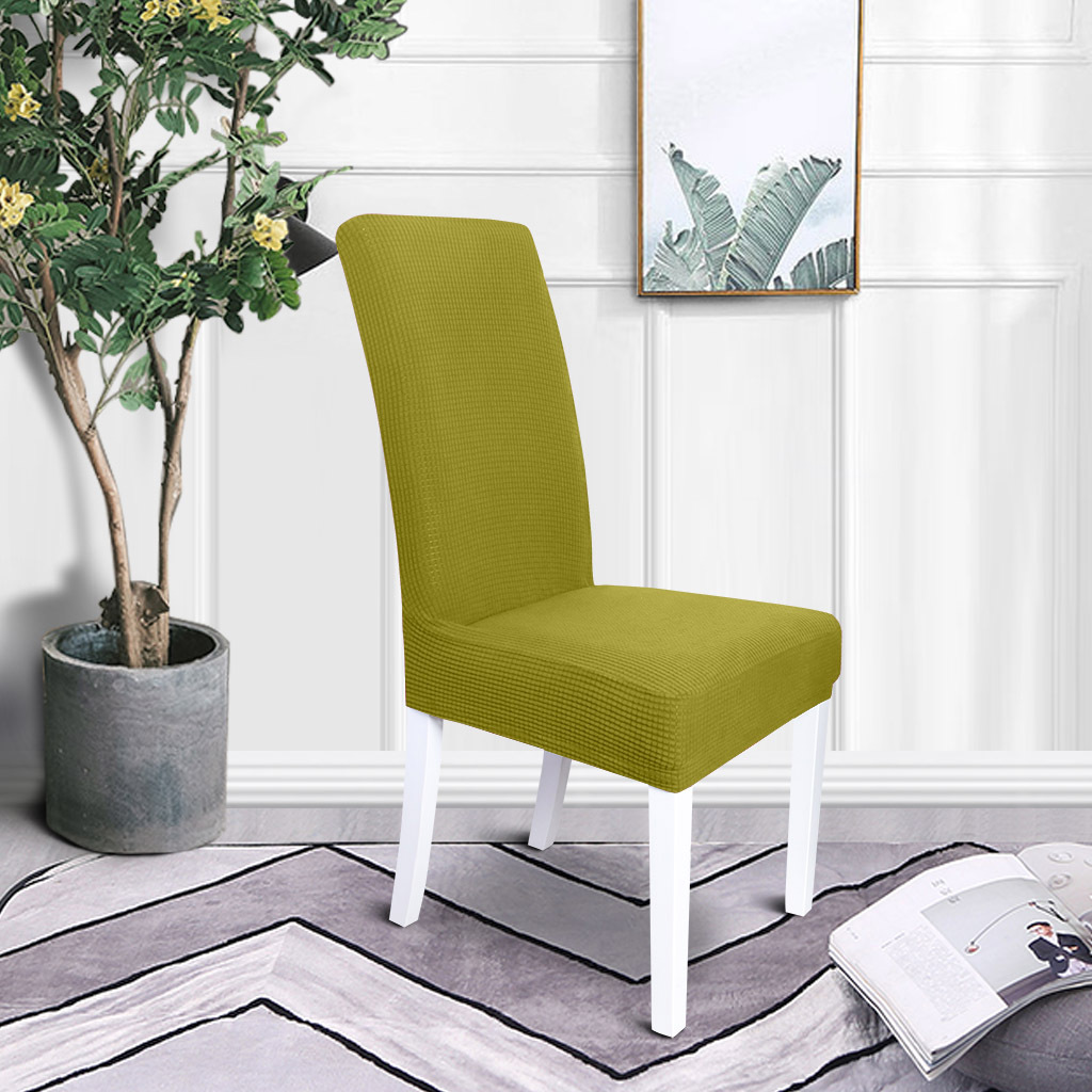 Transfronterizo al por mayor elástico agitado cubierta de silla de terciopelo general color sólido engrosado fábrica de cubierta de silla de restaurante hotel