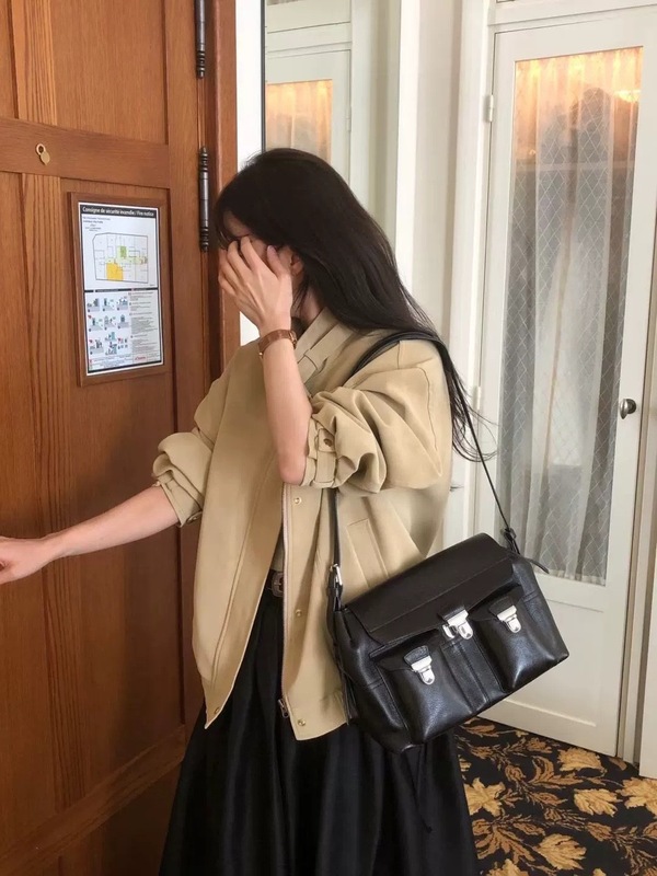 现货 韩国东大门obj*t立领皮衣韩系女装简约高级百搭短外套夹克女|undefined