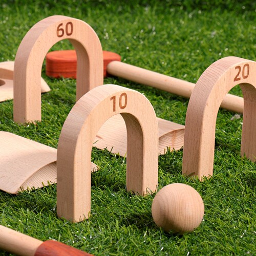 Baby Wood Simulated Golf Ball Set Toy Door Ball Sports Indoor Exercise Parent-child Role-playing Game