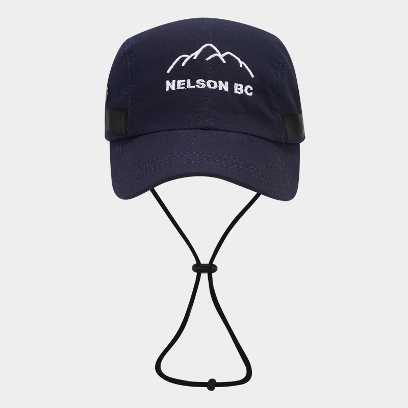 Gorra de béisbol de secado rápido con bordado de letras de montaña, nueva moda 2025, transpirable con correa cortavientos, para mujer y hombre, ideal para ciclismo.