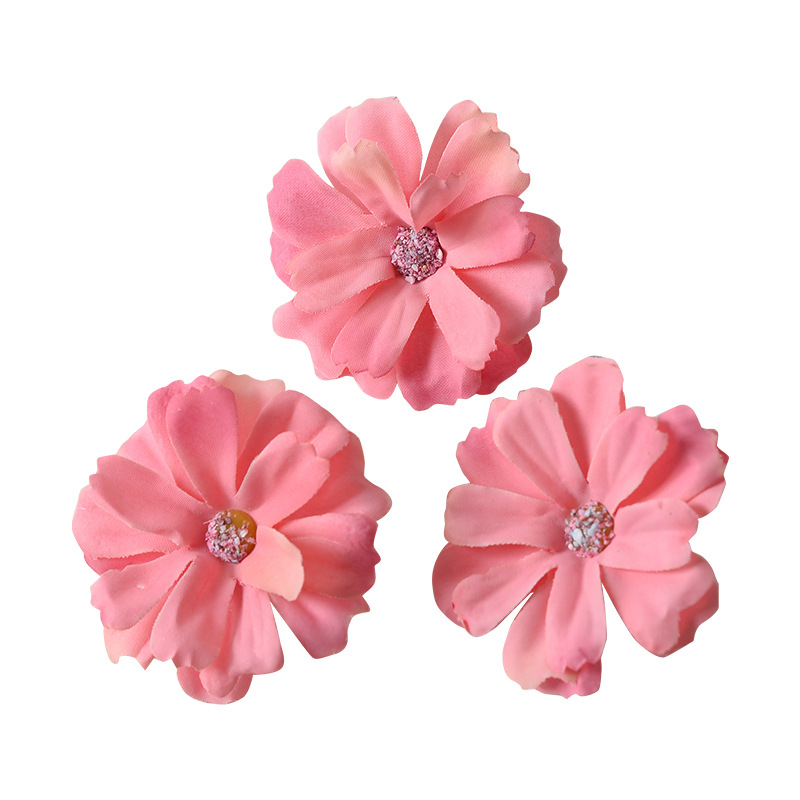 Simulación pequeña flor de crisantemo de la familia de margarita pequeña flor de sol de flores artificiales de flores de seda de tela de fijación de flores DIY material