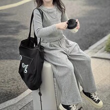 女童秋冬运动套装2025新款儿童女宝宝中小童宽松长袖上衣长裤两件