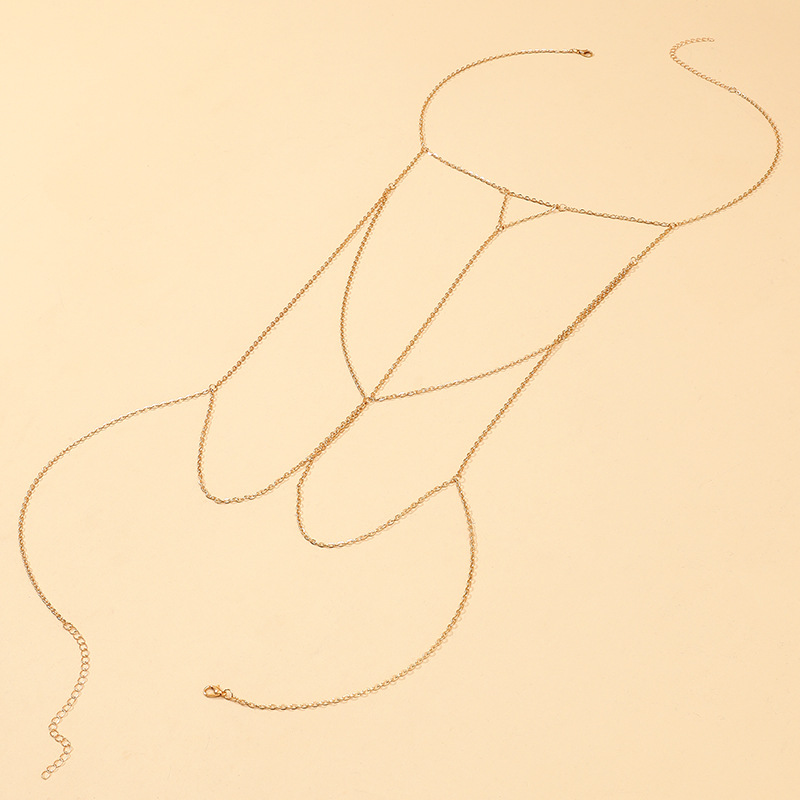 New fashion creative exaggeration sexy tassel alloy body chain