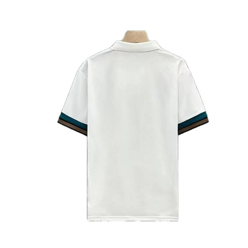 Модная летняя поло для отдыха - short sleeve, черно-белый/кофейный, размеры M-3XL
