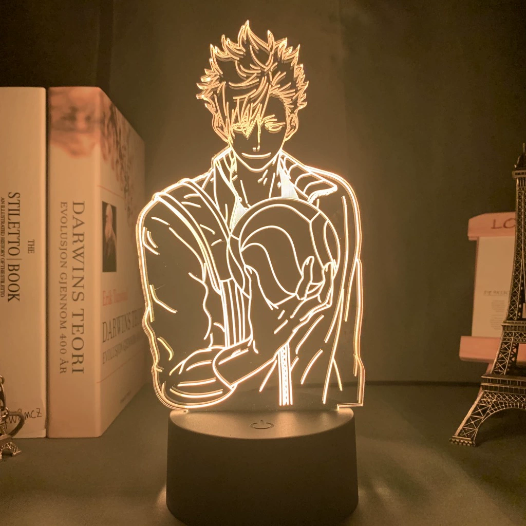 Акриловая ночная LED-лампа с волейболом, минифигура, 3D, подарок на день рождения