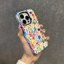 双层菲林手机壳苹果17多巴胺叶子15防摔TEMU热销iphone16promax硬