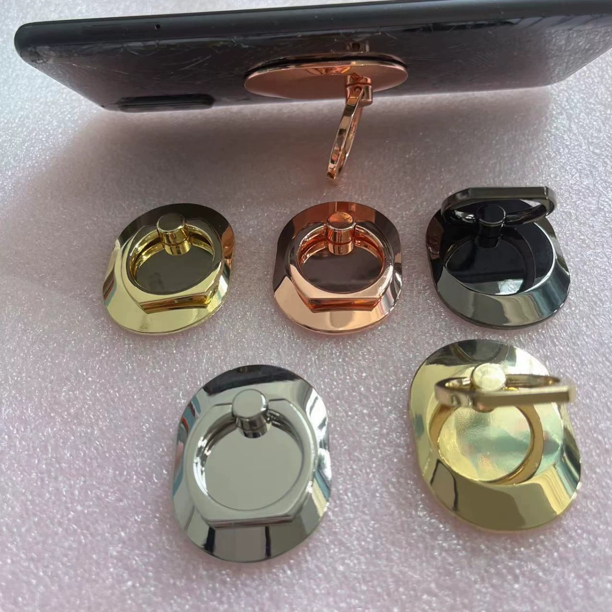 Цельнометаллический Овальный кронштейн с пряжкой для мобильного телефона Металлическая кольцевая Пряжка подарок наклейка на спинку мобильного телефона Пряжка Кронштейн заводской прямой