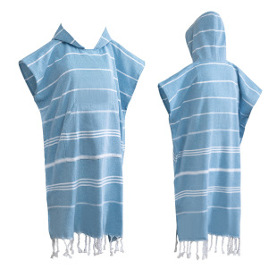 Cross-border Hot Selling Daifa Travel Vacation Change Bathrobe Swimming Spa Surf Cape Turkish Hooded Beach Towel