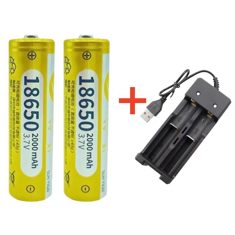 Pointed 18650 charging set 2 sections