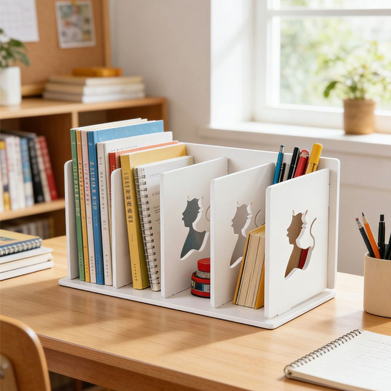 Desktop Bookshelf Storage Student Vertical Multi-Layer File Storage Rack Table Simple Children's Layered Desk Storage Rack